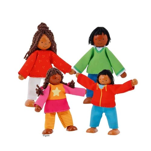 Moderne puppenfamilie für das - moderne,