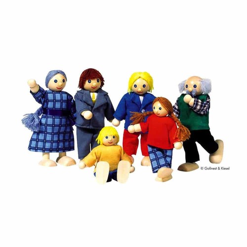Puppenfamilie mit großeltern - puppenfamilie,